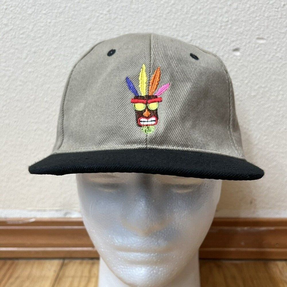 Adult Crash Bandicoot 'Aku Aku' Face Mask Hat Activision  Snapback Cap 2017
